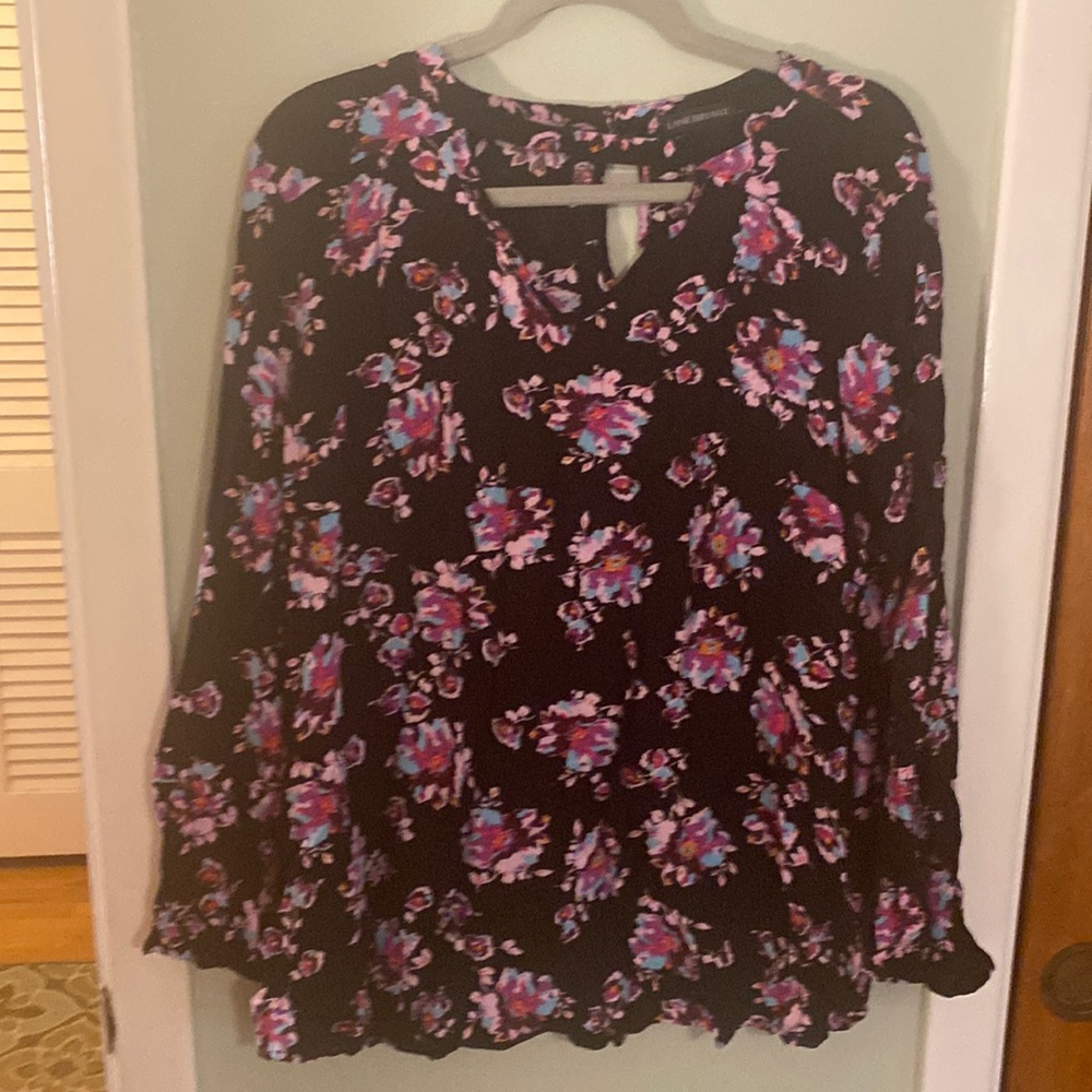Lane Bryant 20 floral dress shirt